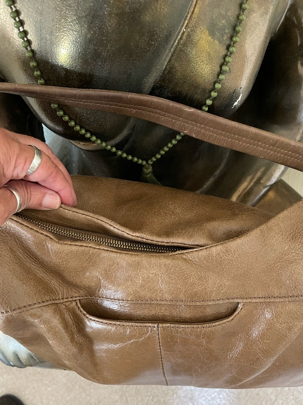 Hobo International Leather Slouching Shoulder Bag - Picture 2 of 5